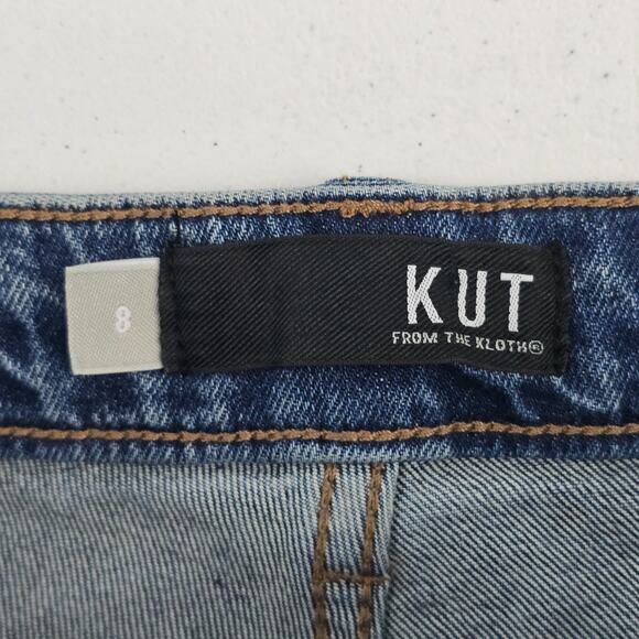 Kut From the kloth Jane high rise short blue size 8 womens 6936 - Picture 8 of 11